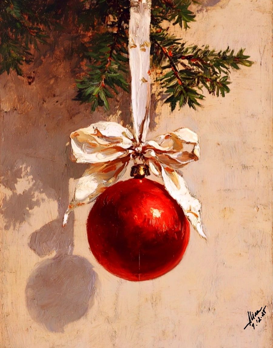 ArteDiAlina.com painting: Oh Christmas Tree